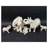 Group of Lennox porcelain elephant figurines