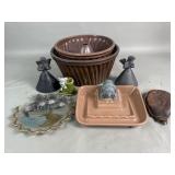 Group of vintage pottery bell, ceramic