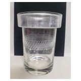 Vintage 2pc glass wine bottle chiller