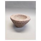 Vintage hand chiseled stone mortar