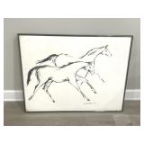 Framed pencil-signed Ann Royer 1986, well known