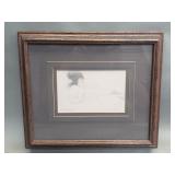 Signed Charles Bragg pencil drawing