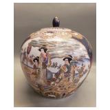 Satsuma style porcelain ginger jar