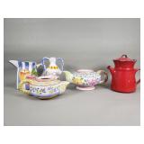 Ceramic tea pots and miscellaneous