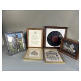 Group of vintage print, engraving, composite