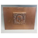 Mid-century Modern Rudy Hajnal copper sun plaque