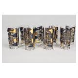 Group of mid-century modern highball tumblers