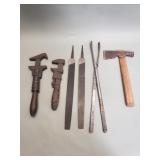 Group of antique and vintage hand tools