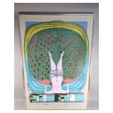 Friedensreich Hundertwasser color serigraph