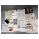 Victor Thorsch Co. antique cigar box with papers