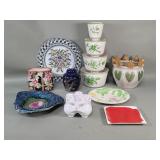 Group of vintage ceramic planters, vases etc.