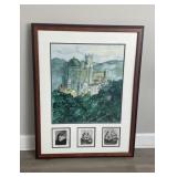 Framed & signed watercolor