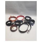 Group of leather belts