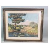 Vintage Impressionist-style landscape print