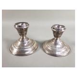 Sterling silver weighted candlesticks