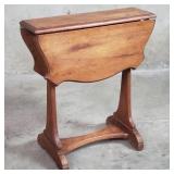 Antique mahogany drop leaf side table