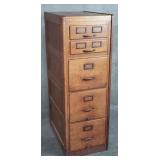 Shaw Walker oak 5-drawer file cabinet