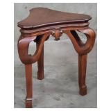 Antique mahogany triangular shaped side table