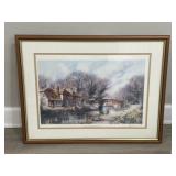 Framed pencil-signed Terry Harrison print