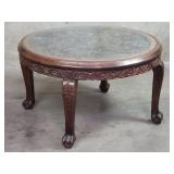 Vintage Asian hand carved walnut tea tBle with
