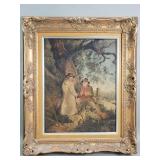 Vintage signed oil on board