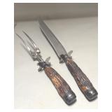 Vintage John Hasselbring stag horn antler meat