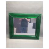 Green acrylic frame mirror