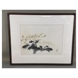 Vintage Katsumi Sugita ink and watercolor