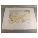 Salvador Dali signed colored etching "Noah
