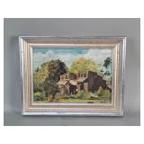 Vintage signed oil painting on board