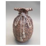 Vintage Japanese ceramic pouch vase