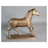Vintage brass zebra figure