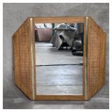 1980s Postmodern Honey Oak veneer octagonal