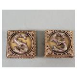Pair of Victorian gold filled cufflinks