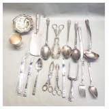 Group of vintage silver plate flatware