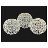 Lot of 3 metal table centerpieces