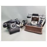 Pair of vintage rotary telephones