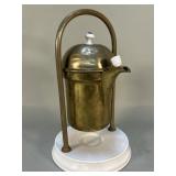 Antique brass tilting coffee percolator