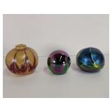 Vintage art glass paperweights & perfume