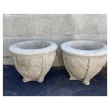 Pair of cement planters