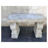 Cement garden bench