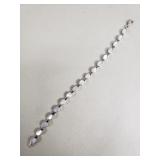 Sterling silver marcasite and moonstone bracelet