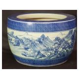 Vintage Asian ceramic planter pot