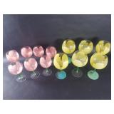 Group of signed crystal wine glasses