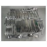 Group of silver plate flatware