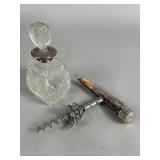 Pair of vintage bottle opener and perfume bottle