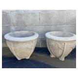 Pair of cement planters