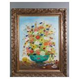 Vintage signed Jane Peterson (1876-1956) oil on