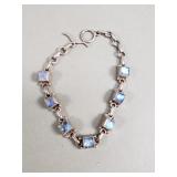 Sterling silver and moonstone bracelet