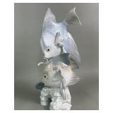 Nao porcelain fish and coral figurine